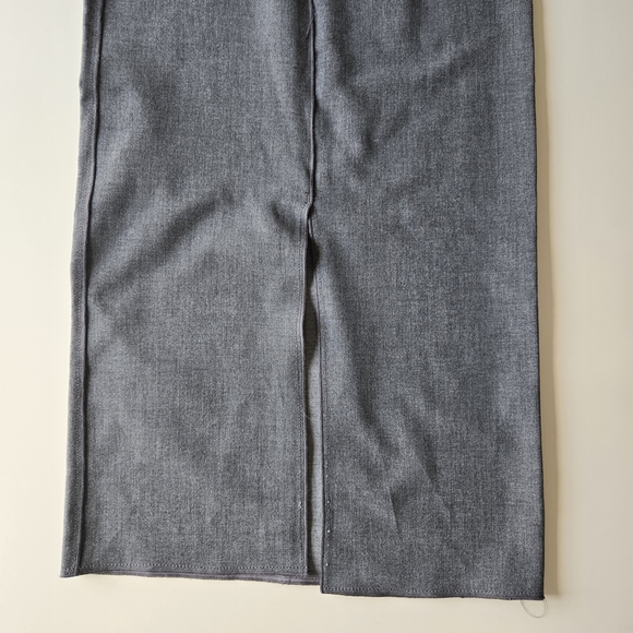 ZARA ZW COLLECTION Seamed Fitted Stretch Mock Neck Long Dress - Picture 10 of 16